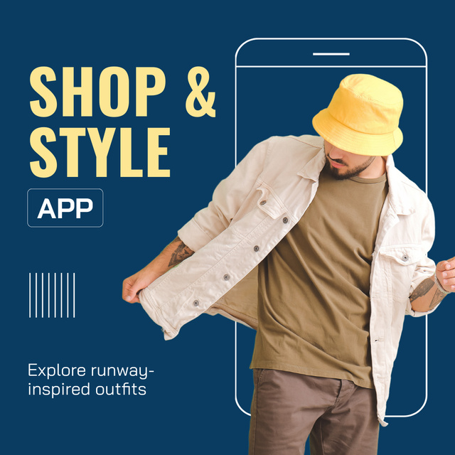 Casual Outfits And Style Findings In Application For Mobiles Animated Post – шаблон для дизайна