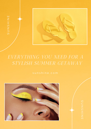 Summer Skincare Ad Poster Design Template