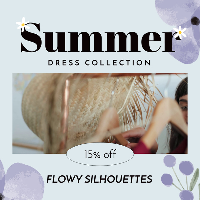 Plantilla de diseño de Trendy Dress Collection With Discount Offer Animated Post 
