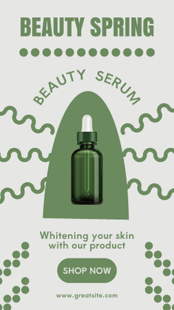 Ontwerpsjabloon van Instagram Story van Skin Serum Spring Sale Announcement