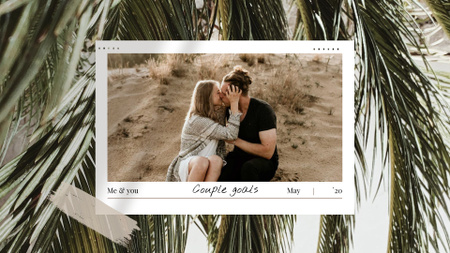 Template di design Happy Couple kissing on Sand Full HD video