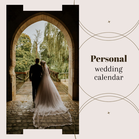Personal Wedding Calendar Ad Instagram Design Template