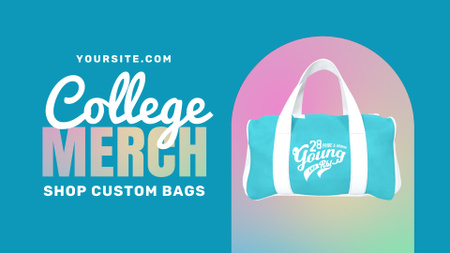 Предложение одежды и сумок для колледжей Full HD video – шаблон для дизайна