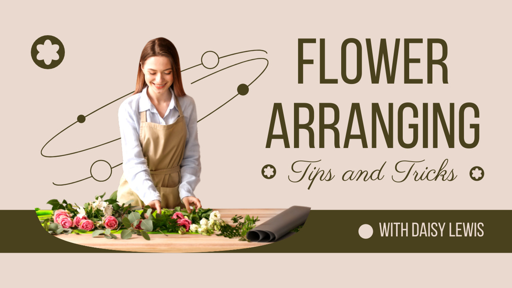 Modèle de visuel Tips and Tricks for Successful Flower Arranging - Youtube Thumbnail