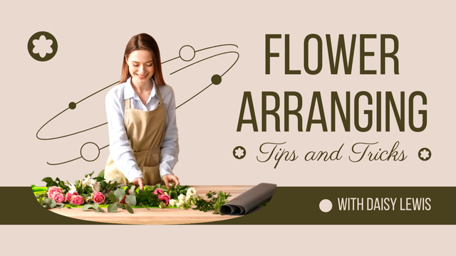 Tips and Tricks for Successful Flower Arranging Youtube Thumbnail tervezősablon
