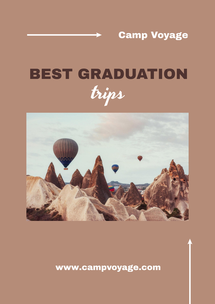 Graduation Trips Offer with Nature Landscape Posterデザインテンプレート