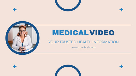 Healthcare Services Ad with Doctor in Office Youtube Design Template