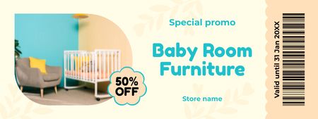 Venda de móveis para quarto de bebê Coupon Modelo de Design