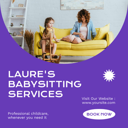 Designvorlage Loving Care Babysitting-Angebot für Instagram