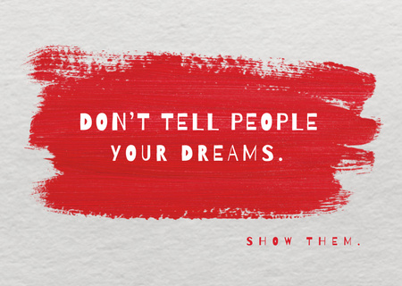 Ontwerpsjabloon van Card van citaat over dromen voor iedereen