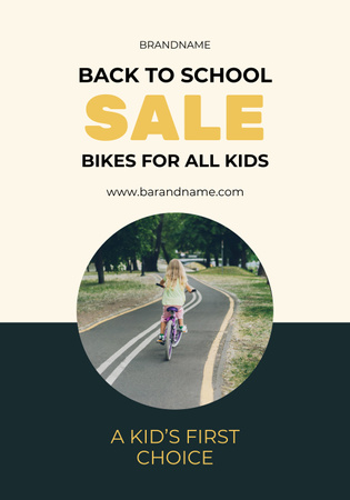 Iskolai kerékpár akció Poster 28x40in tervezősablon