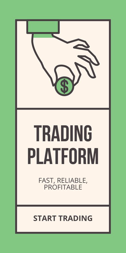 Start Work with Trading Platforms Graphic Design Template