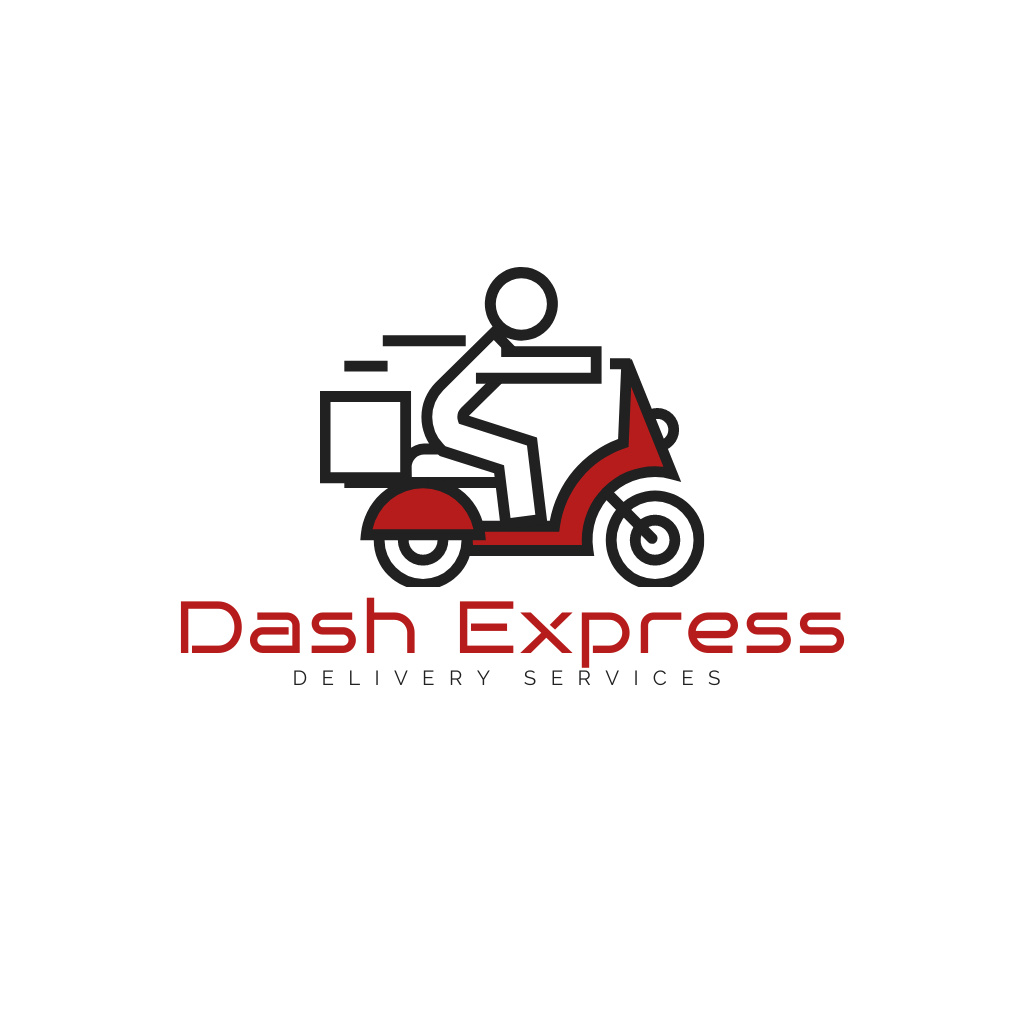 Dash Express Delivery Service Logo Tasarım Şablonu