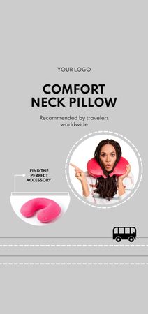 Comfort Neck Pillow Ad Flyer DIN Large Modelo de Design