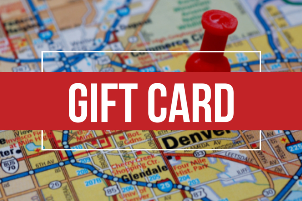 Road Map and Pin Gift Certificate – шаблон для дизайну
