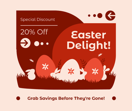 Easter Delights Offer with Special Discount Facebook Design Template