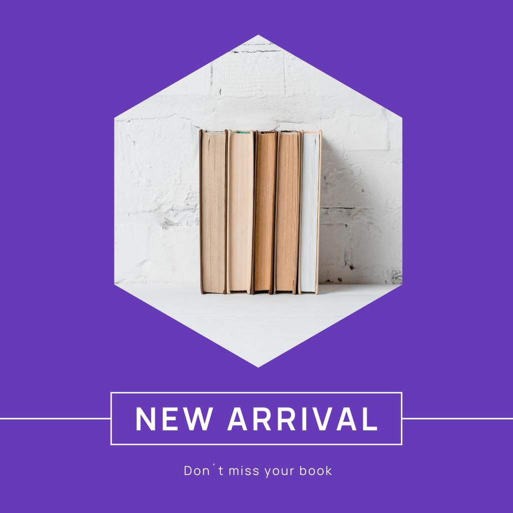 Ontwerpsjabloon van Instagram van New Books Announcement in Pink