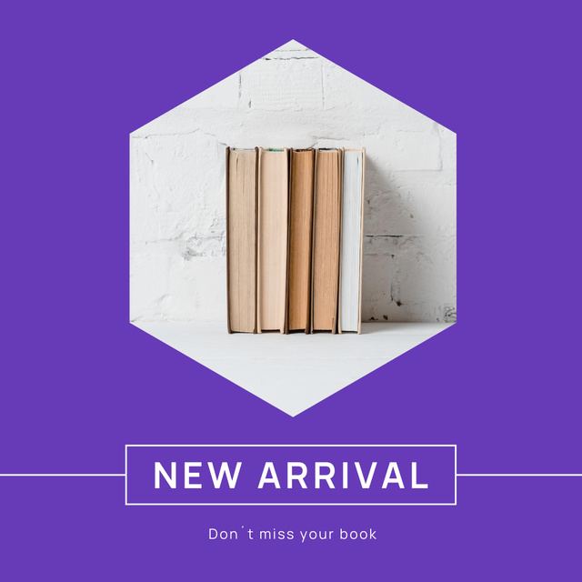New Books Announcement in Pink Instagram Design Template