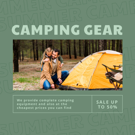 Sale Up For Camping Equipment Instagram AD Design Template