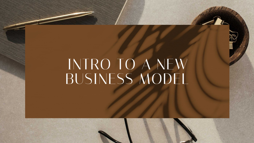 Modèle de visuel Business Model Introduction - Presentation Wide
