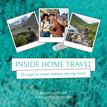 Travel Photoes for Journey Vlog Promotion Instagram Design Template