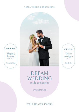 Serviços de planejamento de casamento Poster Modelo de Design