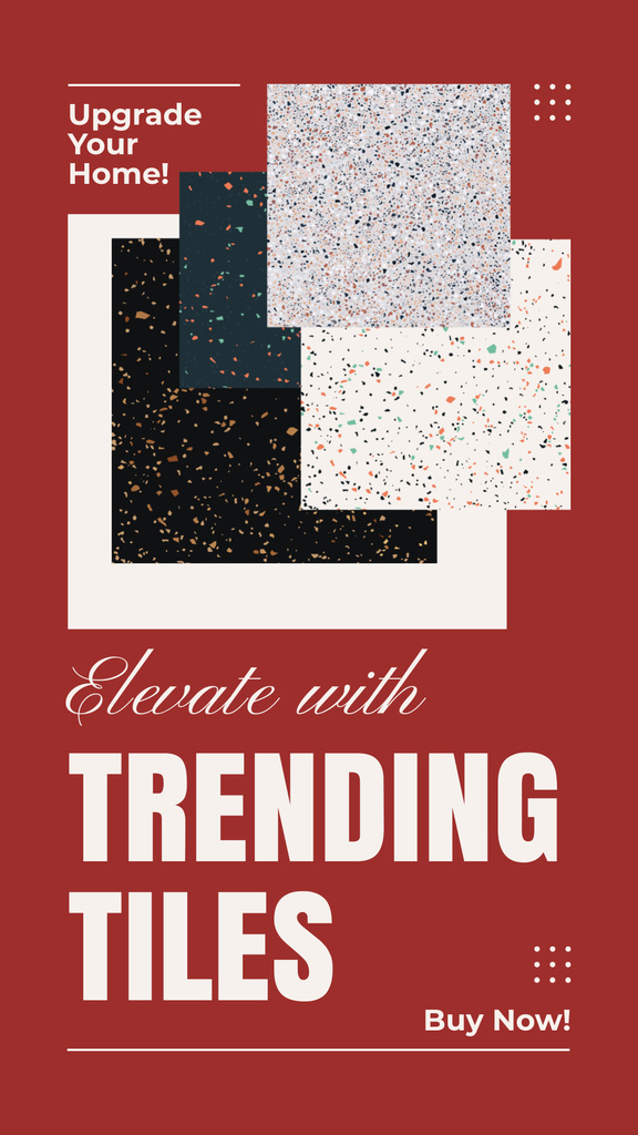 Trending Tiles Promotion For Interiors Instagram Story Design Template