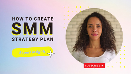 Modèle de visuel Façons de créer un plan SMM stratégique - YouTube intro