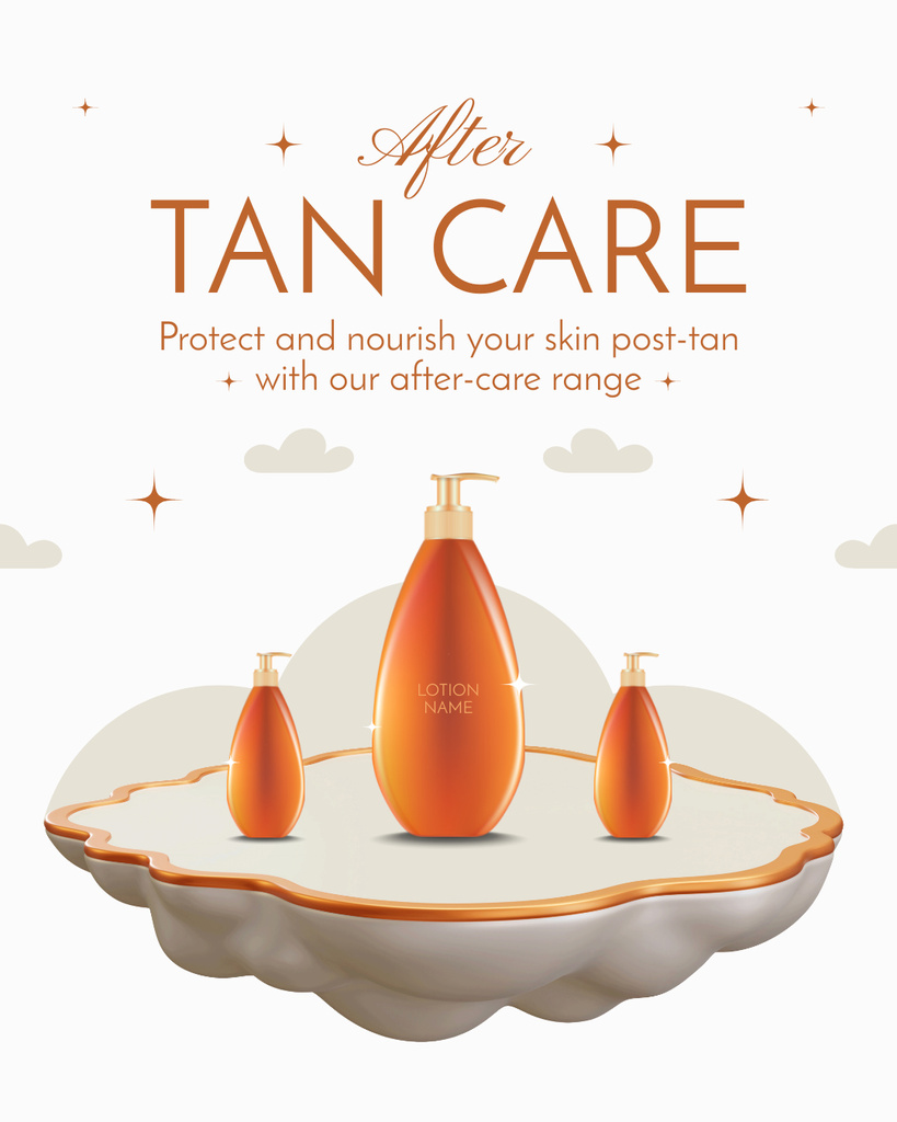 Template di design After Tan Care Sale Offer Instagram Post Vertical