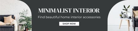 Offer of Minimalistic Interior Ebay Store Billboard Design Template