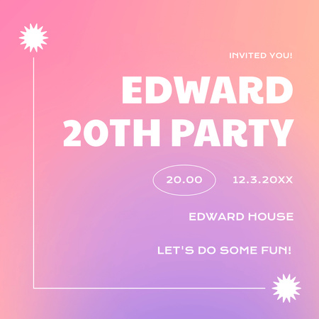 Modèle de visuel Birthday Party Announcement - Instagram