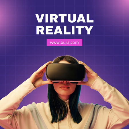 Virtual Reality Glasses Ad Instagram Design Template