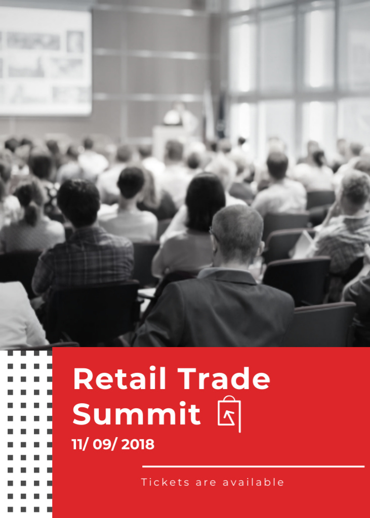 Business Colleagues at Retail Summit Invitation Šablona návrhu