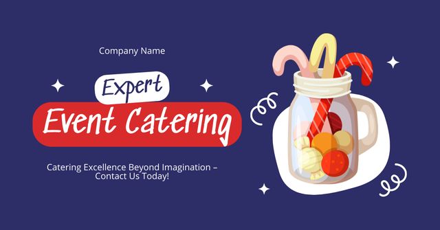 Platilla de diseño Services of Expert Event Catering Facebook AD