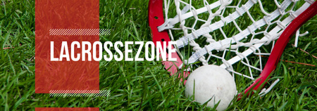 Lacrosse Stick and Ball on Green Lawn Tumblr Πρότυπο σχεδίασης