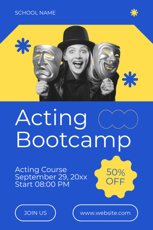 Discount for Participation in Bootcamp Pinterest Design Template