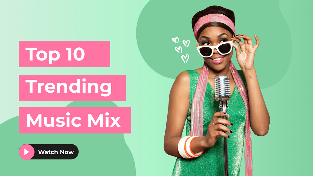 Top 10 Trending Music Mix Youtube Design Template