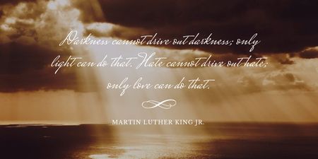 Martin Luther King Day And Motivational Citation Twitter Design Template