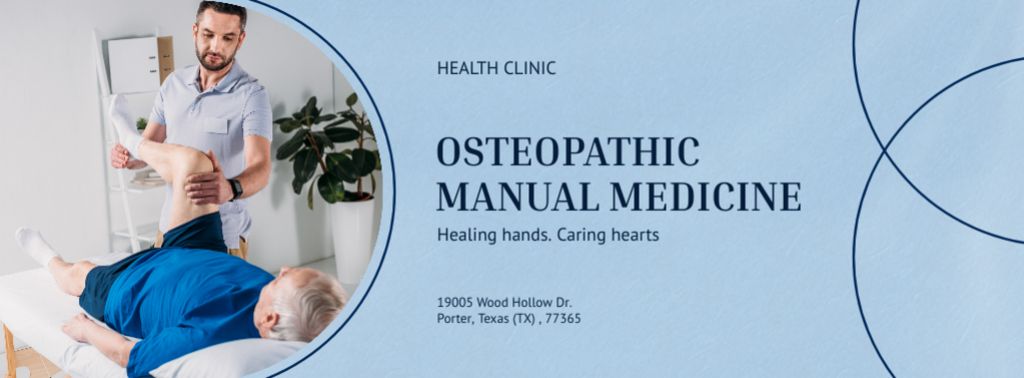 Ontwerpsjabloon van Facebook cover van Osteopathic Manual Medicine