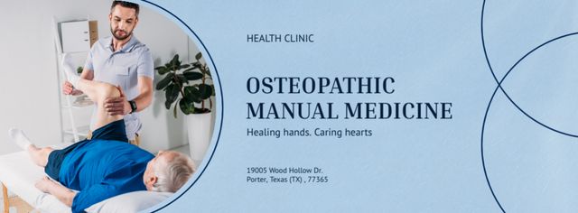 Osteopathic Manual Medicine Facebook cover Modelo de Design