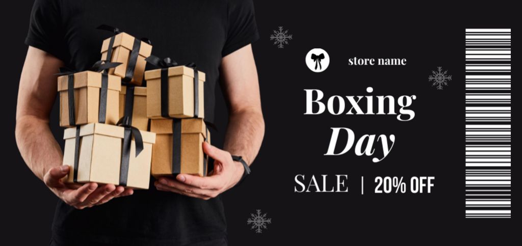 Template di design Boxing Day Special Discount Offer Coupon Din Large