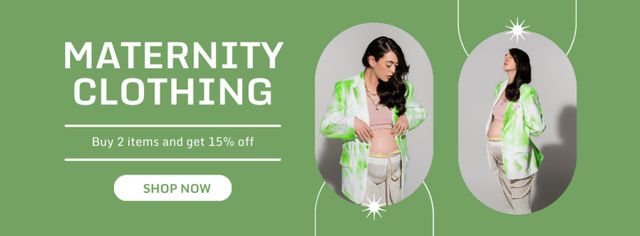 Designvorlage Promotional Offer of Maternity Outfits at Reduced Price für Facebook cover