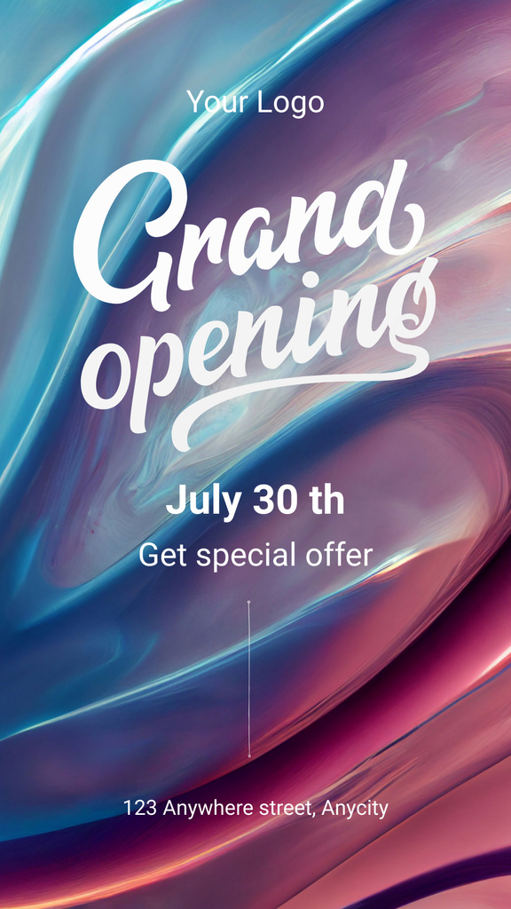 Grand Opening Announcement With Special Offer Instagram Story Šablona návrhu