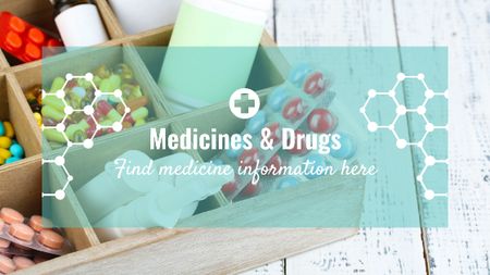 Template di design Medicine information with Pills in box Title