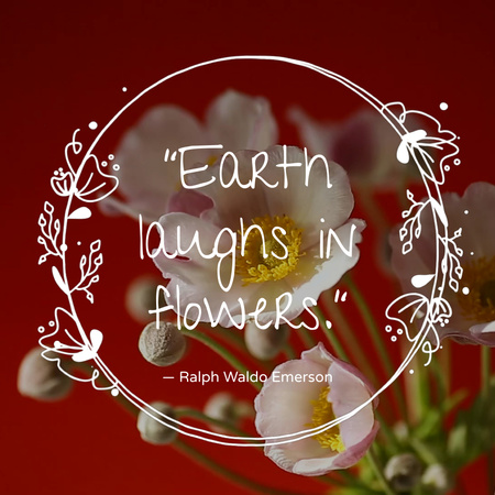 Szablon projektu Inspirujący cytat o ziemi i kwiatach Animated Post