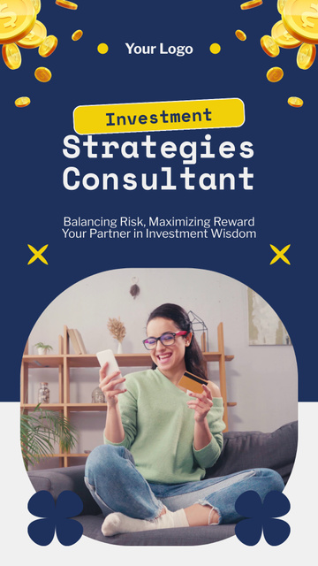 Services of Investment Strategies Consulting Instagram Video Story Design Template