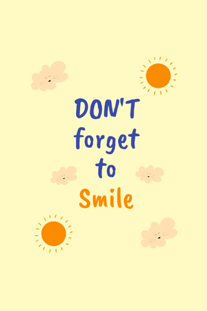 Ontwerpsjabloon van Tumblr van Inspirerend citaat over glimlachen
