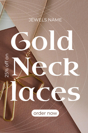 Designvorlage Accessories Offer with Necklaces für Pinterest