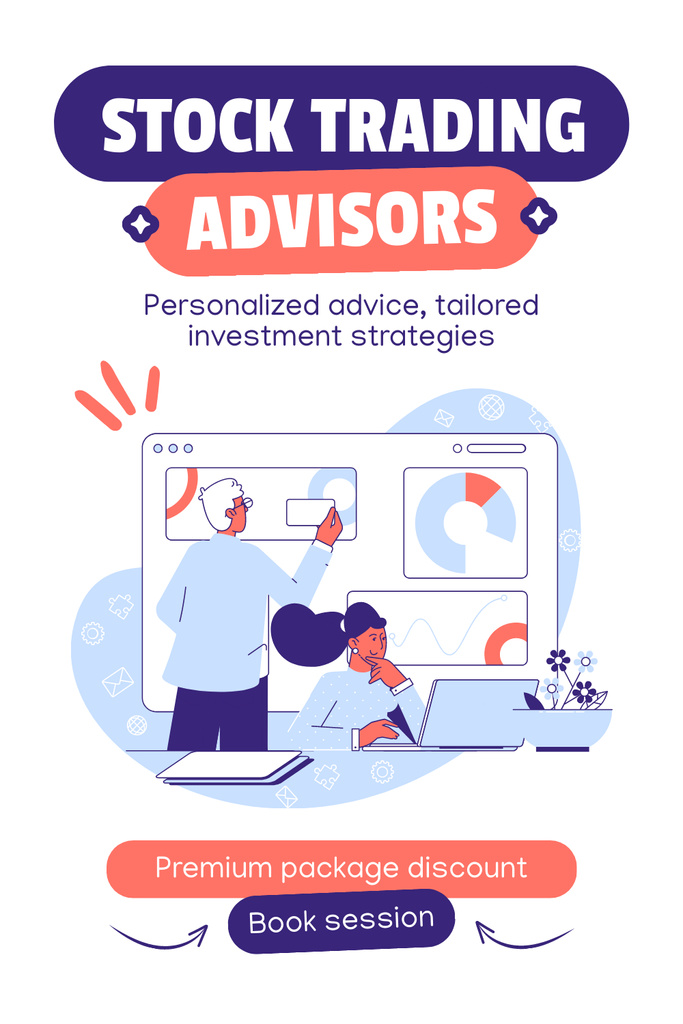 Plantilla de diseño de Personal Advices from Stock Trading Advisor Pinterest 