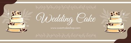 Nabídka vynikajících svatebních dortů v béžové barvě Email header Šablona návrhu